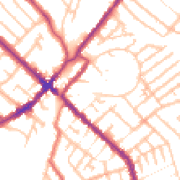 Daytime road noise heatmap for SE25 4JD