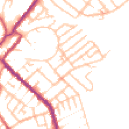 Daytime road noise heatmap for SE25 4JN