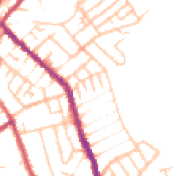 Daytime road noise heatmap for SE25 4LB
