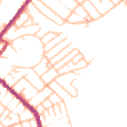 Daytime road noise heatmap for SE25 4NH