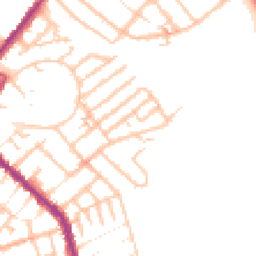 Daytime road noise heatmap for SE25 4NJ