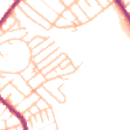 Daytime road noise heatmap for SE25 4NL