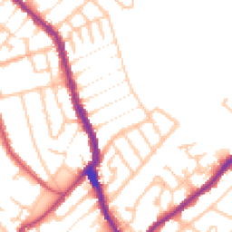 Daytime road noise heatmap for SE25 4QG