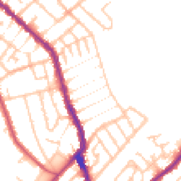 Daytime road noise heatmap for SE25 4QR