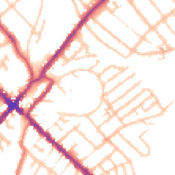 Daytime road noise heatmap for SE25 4TX