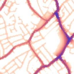 Daytime road noise heatmap for SE25 5DU