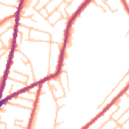 Daytime road noise heatmap for SE25 5DZ