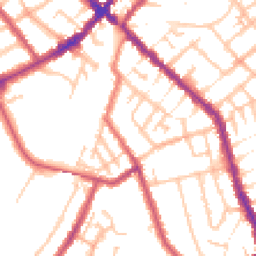 Daytime road noise heatmap for SE25 5FN
