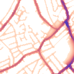 Daytime road noise heatmap for SE25 5HA