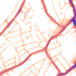 Daytime road noise heatmap for SE25 5HE