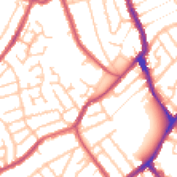 Daytime road noise heatmap for SE25 5HJ