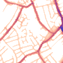 Daytime road noise heatmap for SE25 5HR