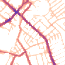 Daytime road noise heatmap for SE25 5JX