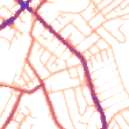 Daytime road noise heatmap for SE25 5LE