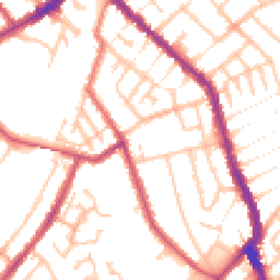 Daytime road noise heatmap for SE25 5NW