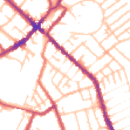 Daytime road noise heatmap for SE25 5QW