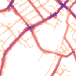 Daytime road noise heatmap for SE25 5RZ