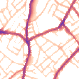 Daytime road noise heatmap for SE25 6BL
