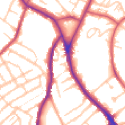 Daytime road noise heatmap for SE25 6DT
