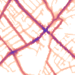 Daytime road noise heatmap for SE25 6EP