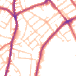 Daytime road noise heatmap for SE25 6NP