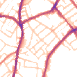 Daytime road noise heatmap for SE25 6PA