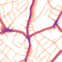Daytime road noise heatmap for SE25 6QJ