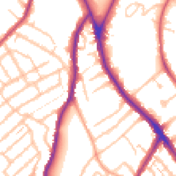 Daytime road noise heatmap for SE25 6SY