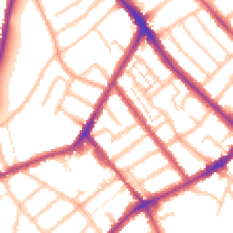 Daytime road noise heatmap for SE25 6UZ