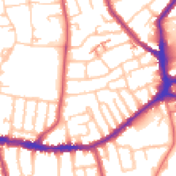 Daytime road noise heatmap for SE26 4HJ
