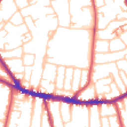 Daytime road noise heatmap for SE26 4NY
