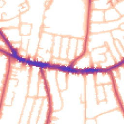 Daytime road noise heatmap for SE26 4PD