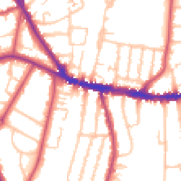 Daytime road noise heatmap for SE26 5QW