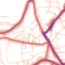 Daytime road noise heatmap for SE26 6NE