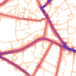 Daytime road noise heatmap for SE26 6PN