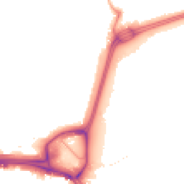 Night-time road noise heatmap for SE28 0DF