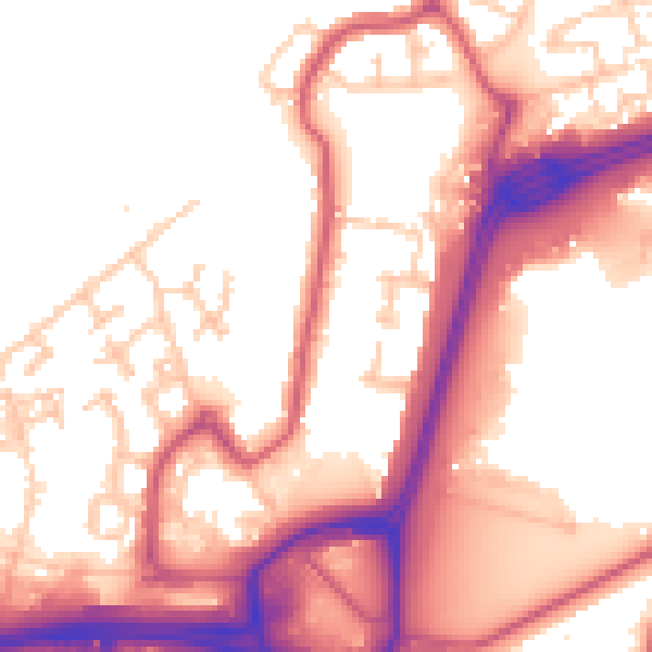 Daytime road noise heatmap for SE28 0DS