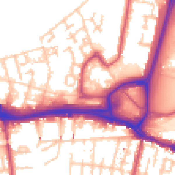 Daytime road noise heatmap for SE28 0EJ
