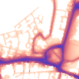 Daytime road noise heatmap for SE28 0EQ