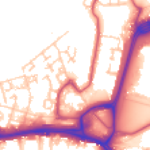 Daytime road noise heatmap for SE28 0PG