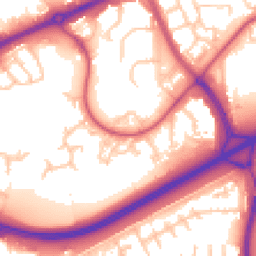 Daytime road noise heatmap for SE28 8AY