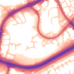 Daytime road noise heatmap for SE28 8DA