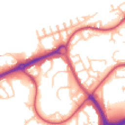 Daytime road noise heatmap for SE28 8DP