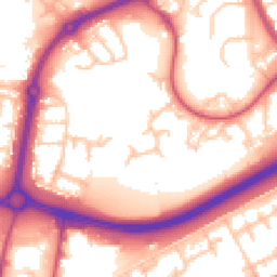 Daytime road noise heatmap for SE28 8EN