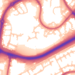 Daytime road noise heatmap for SE28 8EQ