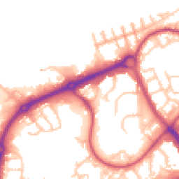 Daytime road noise heatmap for SE28 8FA