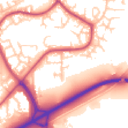 Daytime road noise heatmap for SE28 8HA
