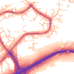 Daytime road noise heatmap for SE28 8HG
