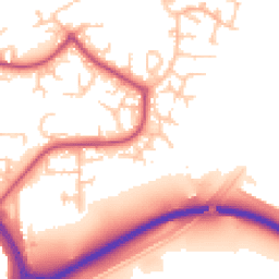 Daytime road noise heatmap for SE28 8NH
