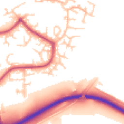 Daytime road noise heatmap for SE28 8NJ